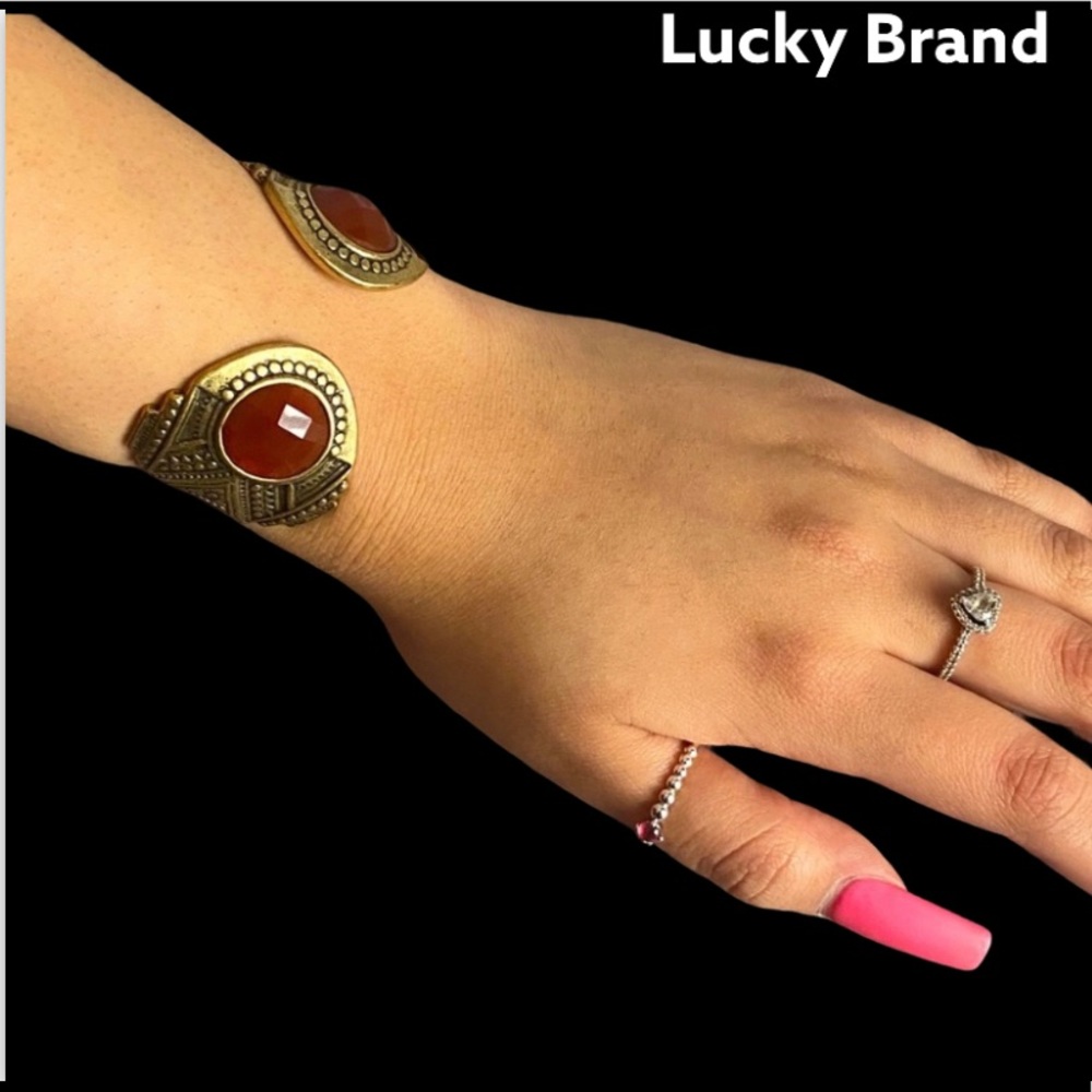 LUCKY 🍀 BRAND | metallic Red/Orange Gema Cuff